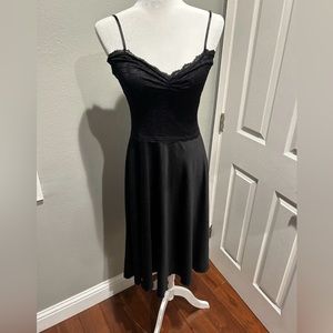 Black Satin and Lace dress Size S